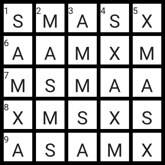 An X-MAS crossword